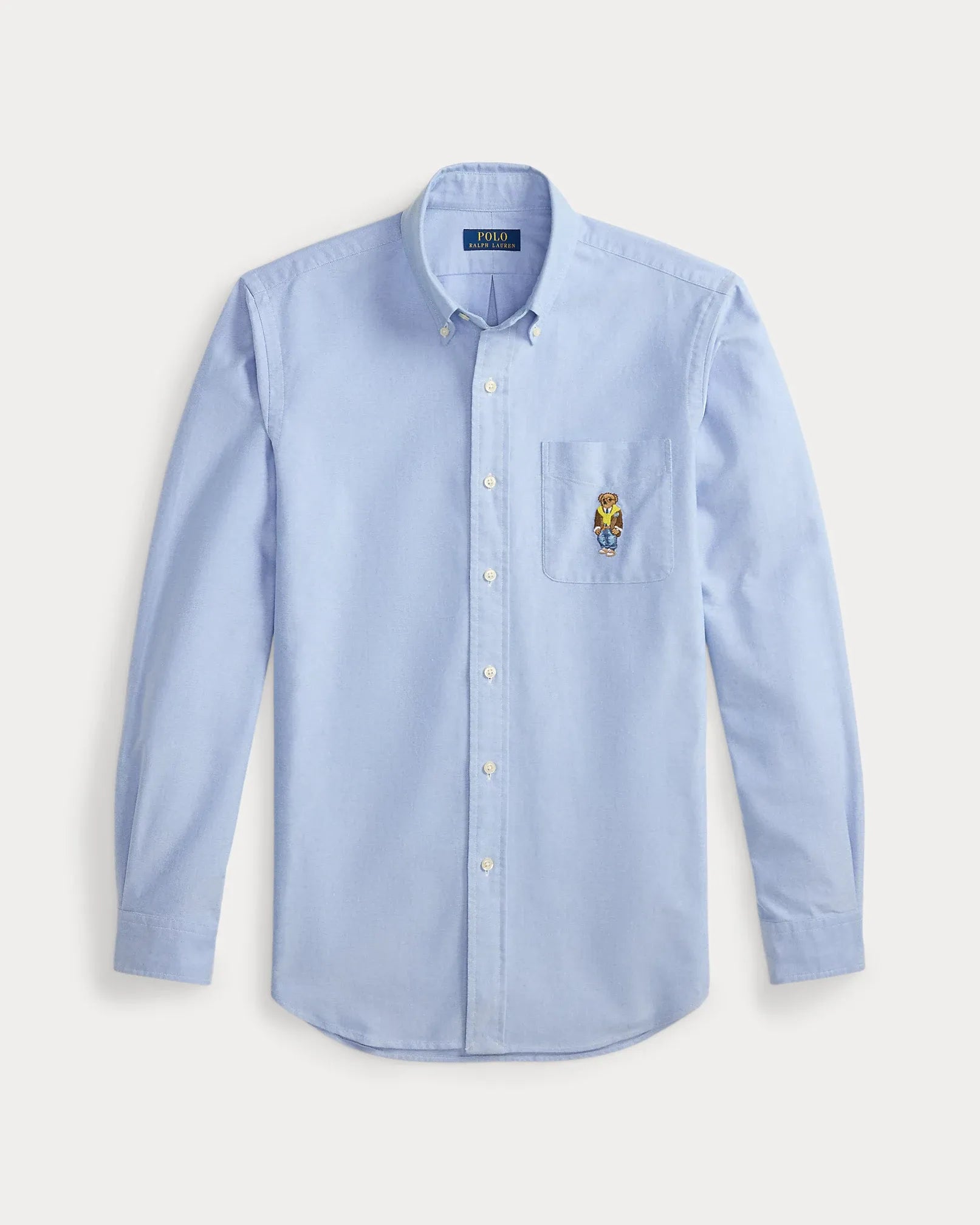 Custom Fit Polo Bear Oxford Shirt (Blue Heritage Bear)