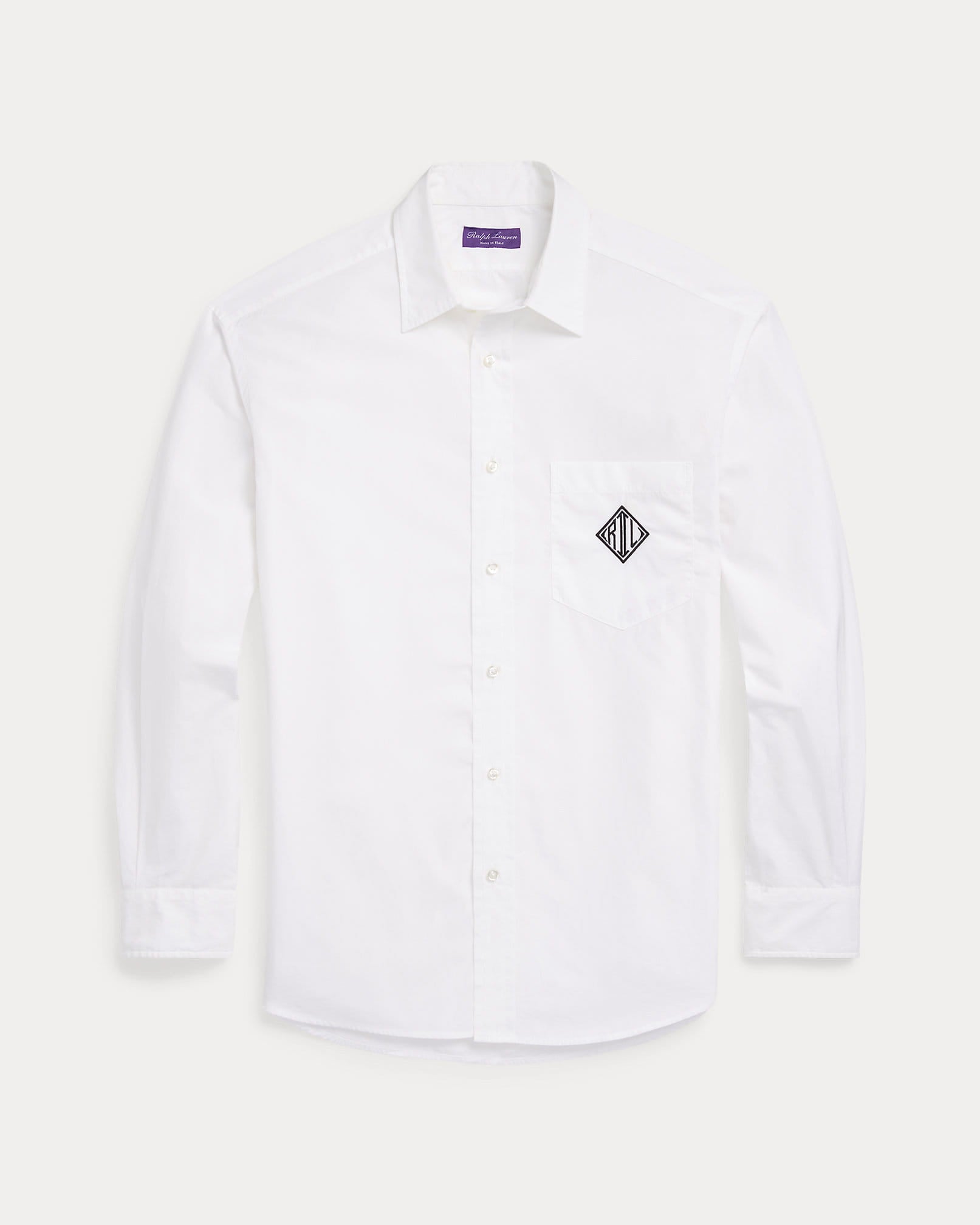 Relaxed Monogram Poplin Shirt (White)