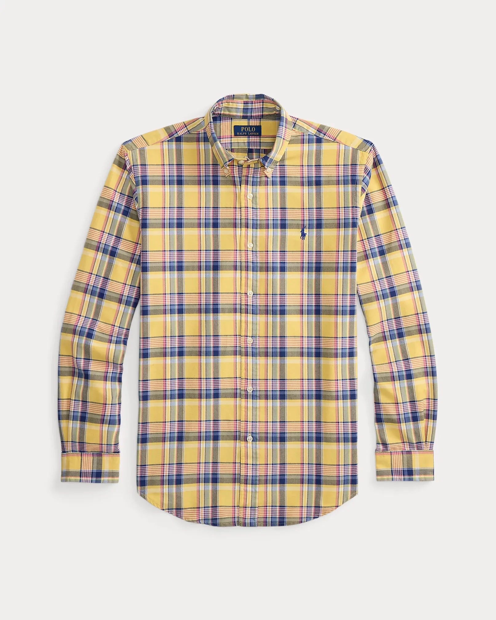 Custom Fit Tattersall Oxford Shirt (Yellow Multi)