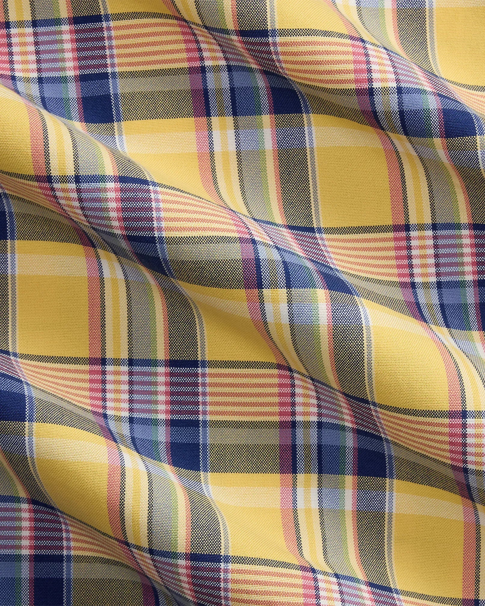 Custom Fit Tattersall Oxford Shirt (Yellow Multi)