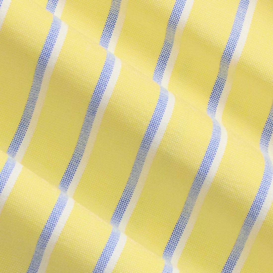 Classic Fit Striped Cotton Oxford Shirt (Yellow Multi)