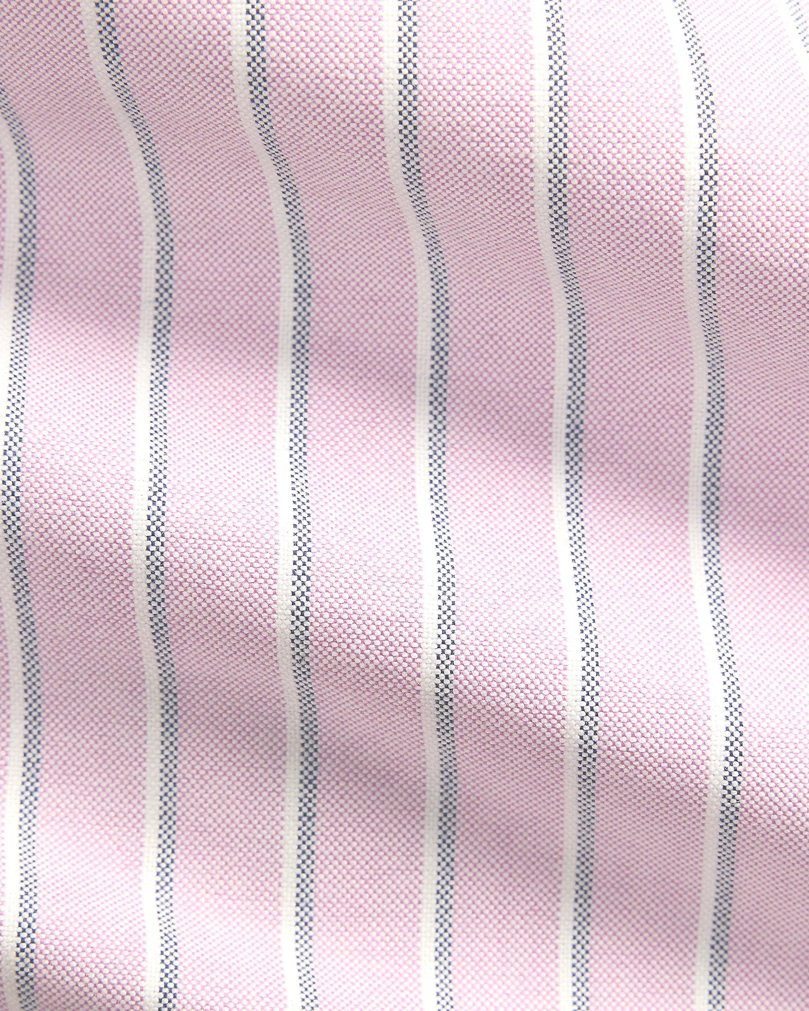 Classic Fit Striped Cotton Oxford Shirt (Pink Multi)