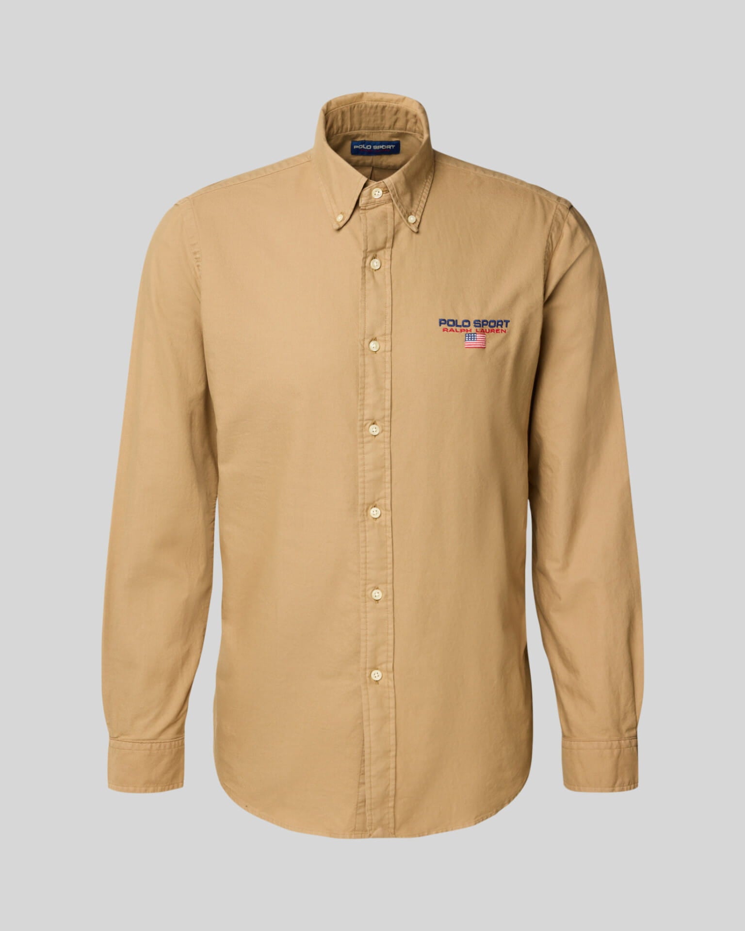 Classic Fit Polo Sport Oxford Shirt (Desert Khaki)