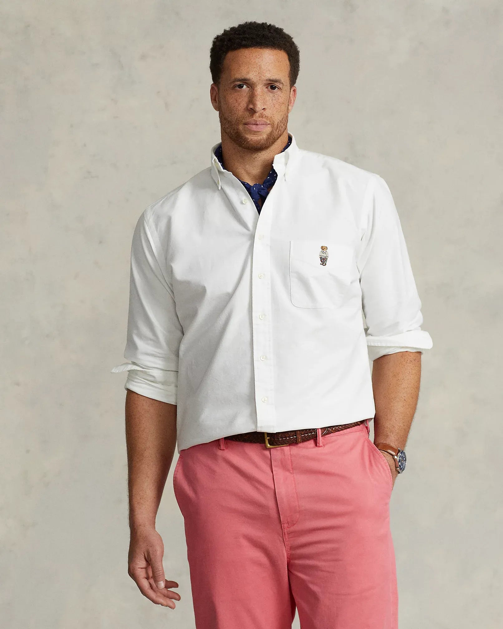 Polo Bear Oxford Shirt (White Polo Spring Bear)