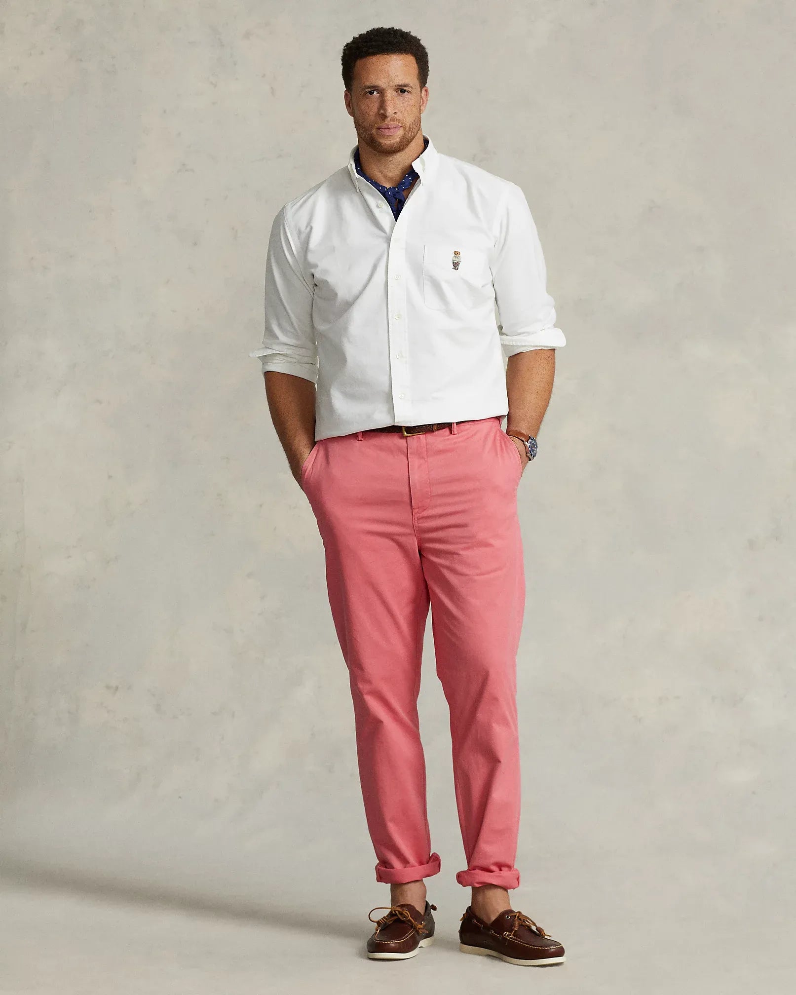 Polo Bear Oxford Shirt (White Polo Spring Bear)