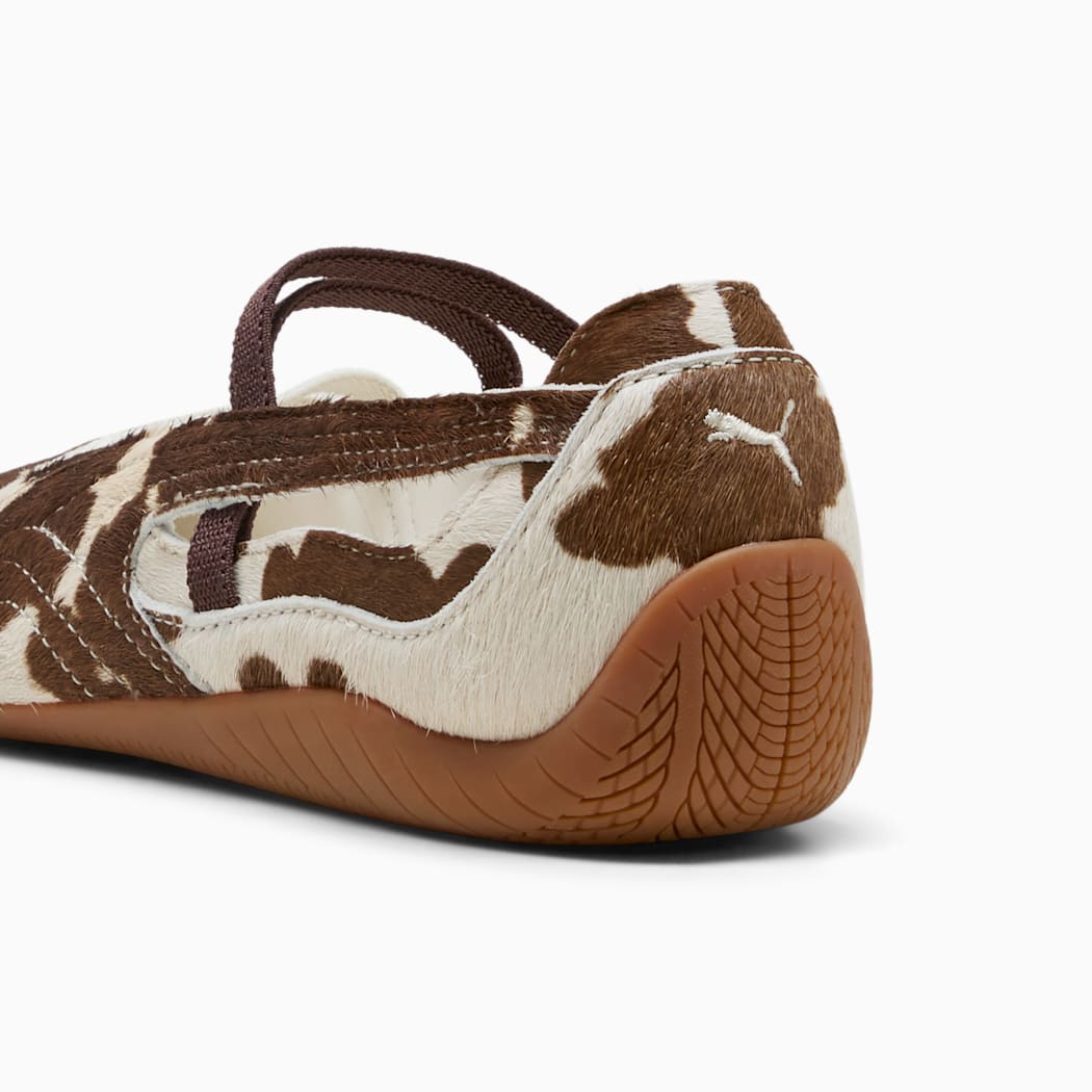 SPEEDCAT BALLET COW PRINT SNEAKERS (CHOCOLATE BROWN)