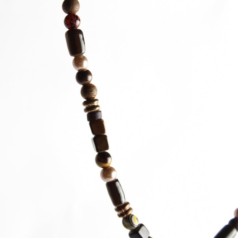 Brown Multibeaded Necklace