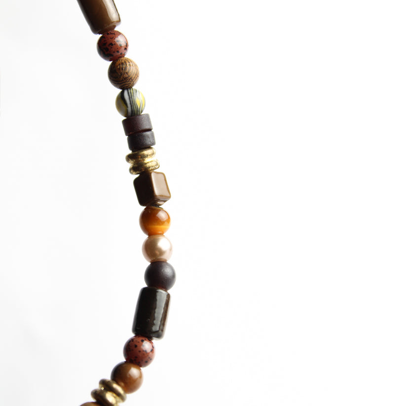Brown Multibeaded Necklace