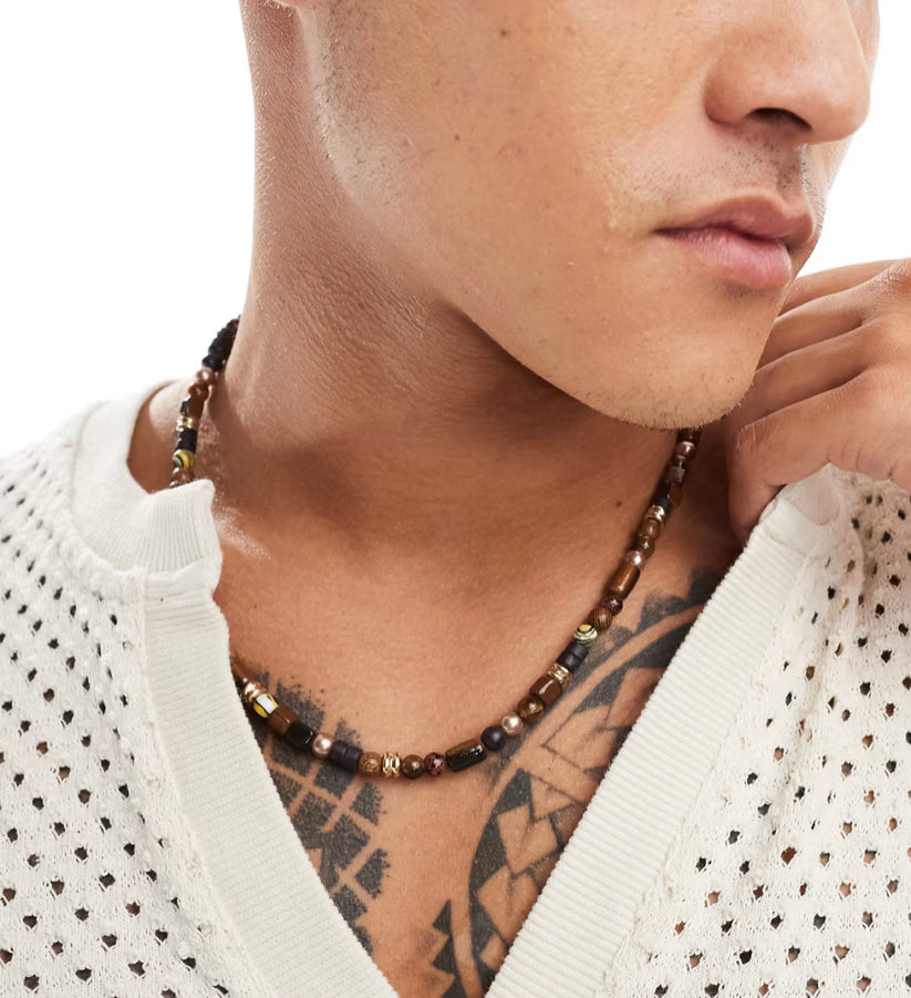 Brown Multibeaded Necklace