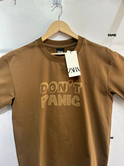 Oversized Tee (Dont Panic Brown)