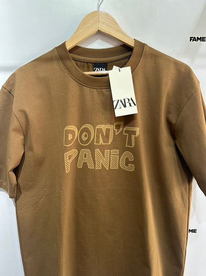 Oversized Tee (Dont Panic Brown)