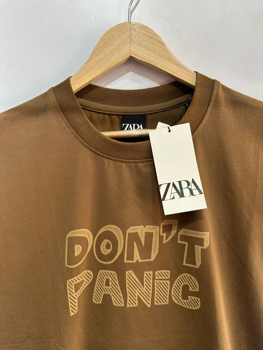 Oversized Tee (Dont Panic Brown)