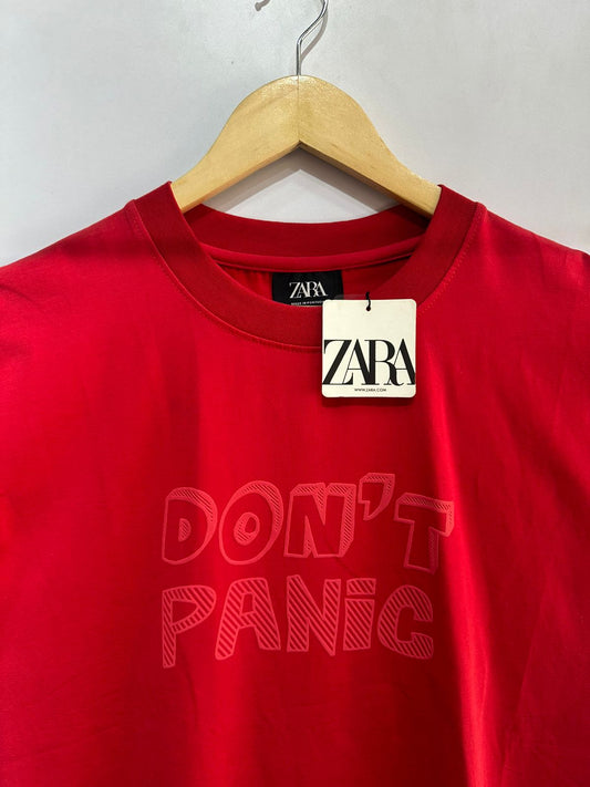 Oversized Tee (Dont Panic Red)