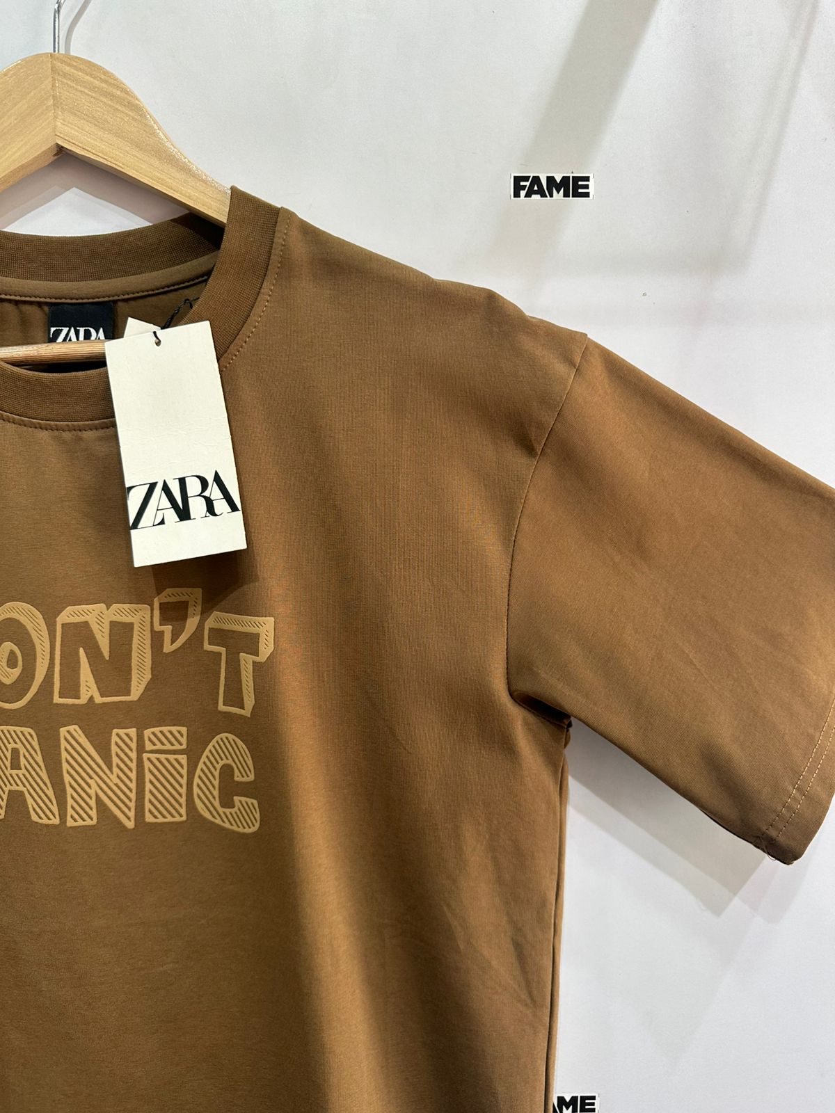 Oversized Tee (Dont Panic Brown)