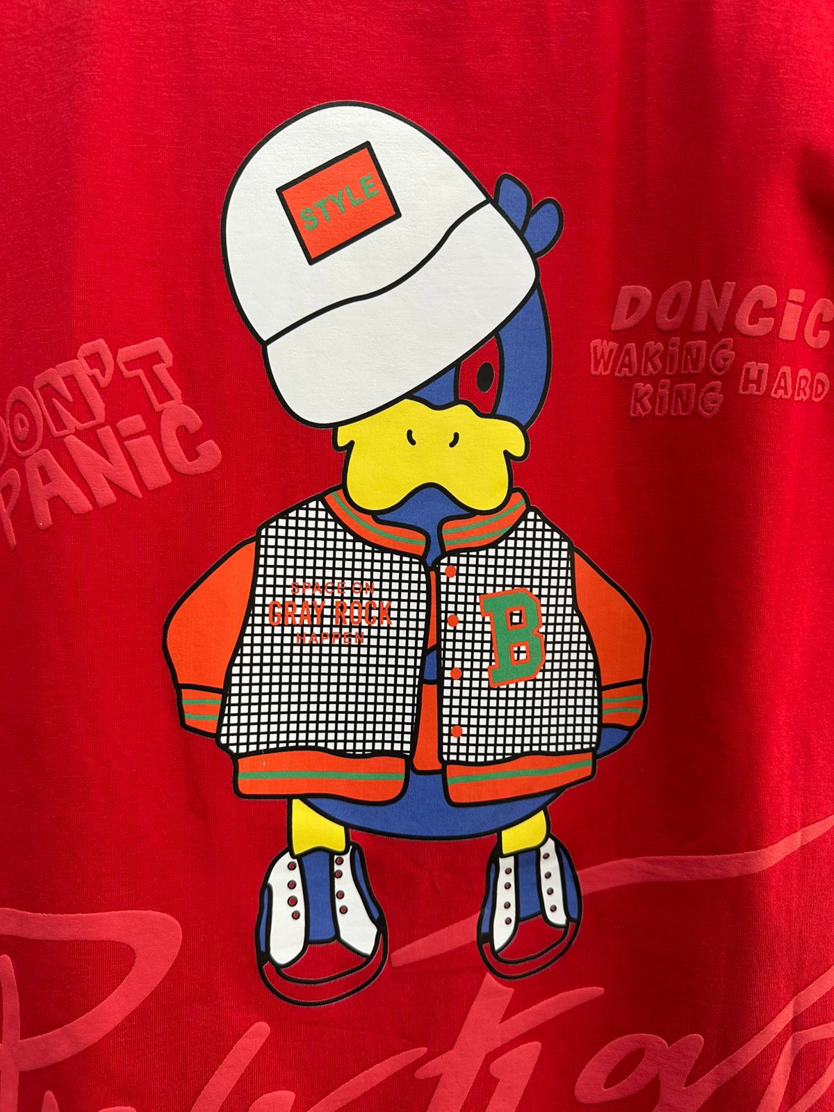 Oversized Tee (Dont Panic Red)