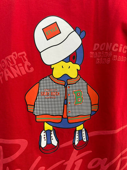 Oversized Tee (Dont Panic Red)