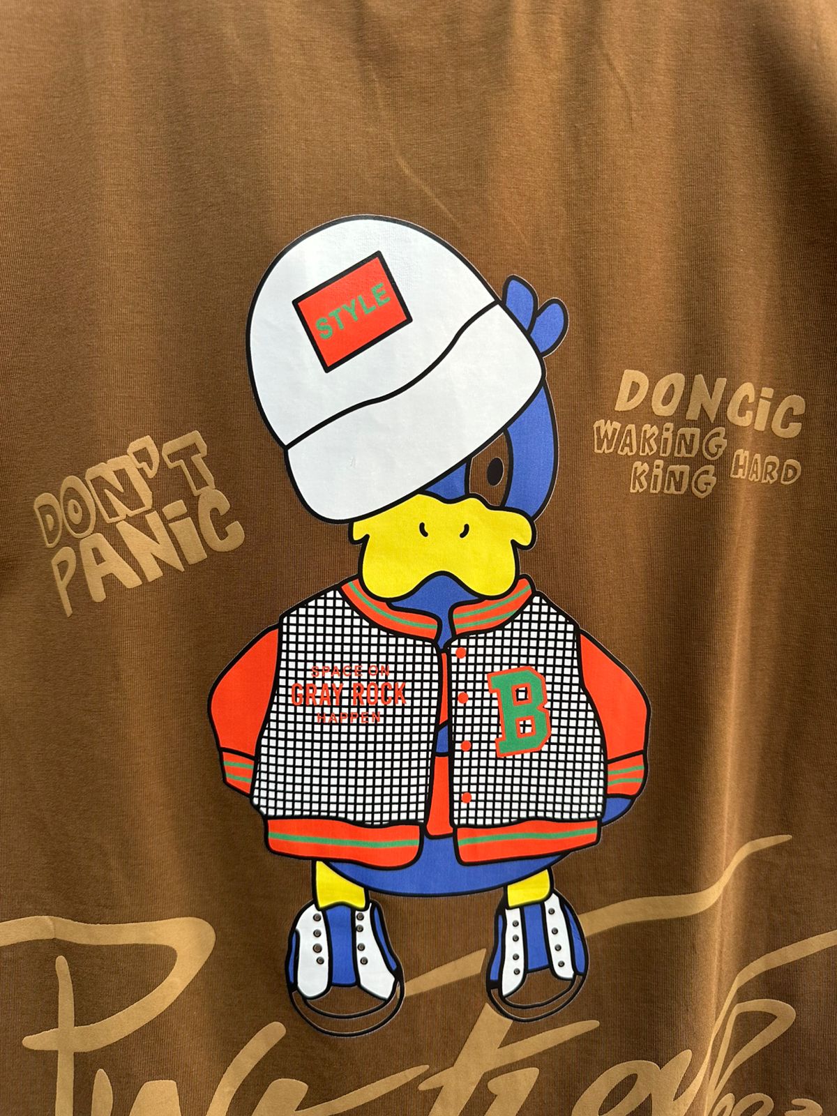 Oversized Tee (Dont Panic Brown)
