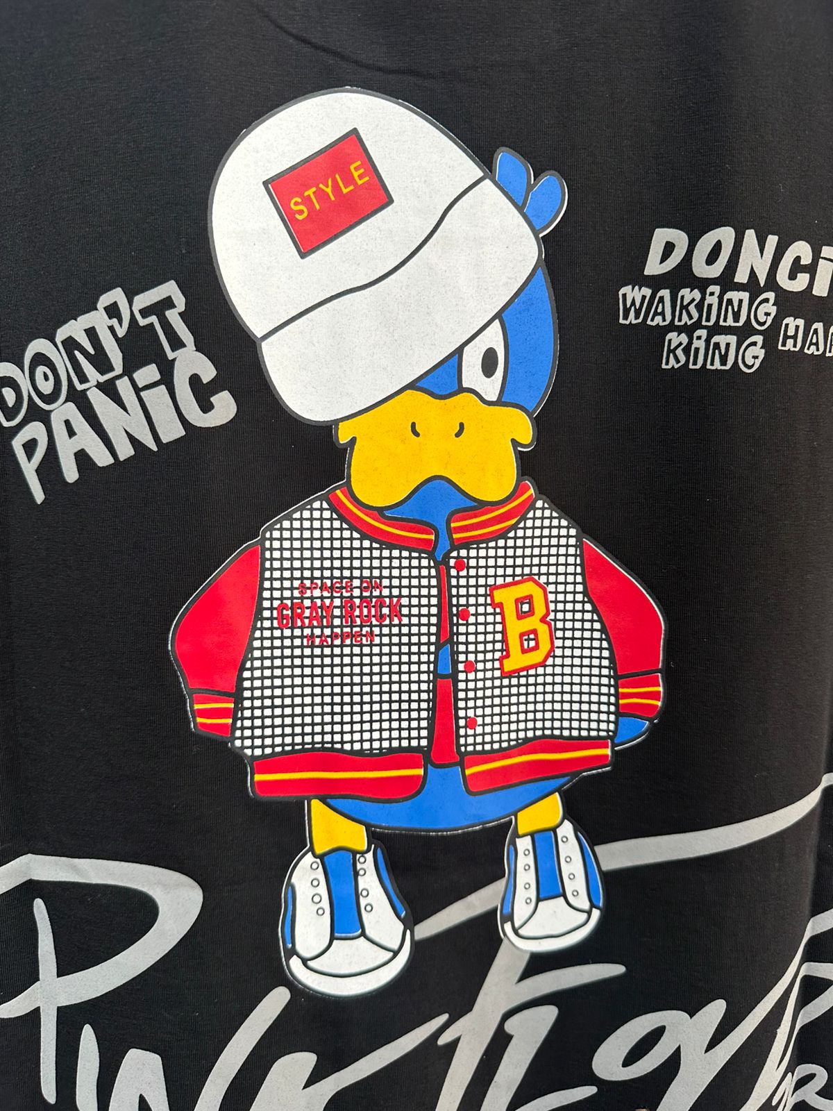 Oversized Tee (Dont Panic Black)