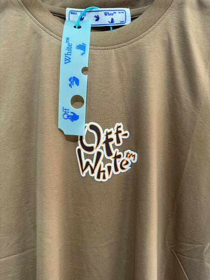 Oversized Tee (Off White Brown)