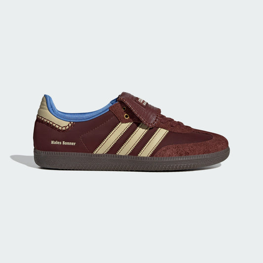 WALES BONNER SAMBA NYLON LOW TRAINERS (BROWN/SANDY BEIGE/LUCKY BLUE)