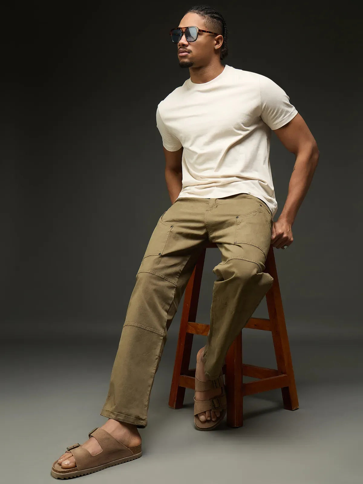 Casual Cargo Pant With Multiple Pockets (Olive)