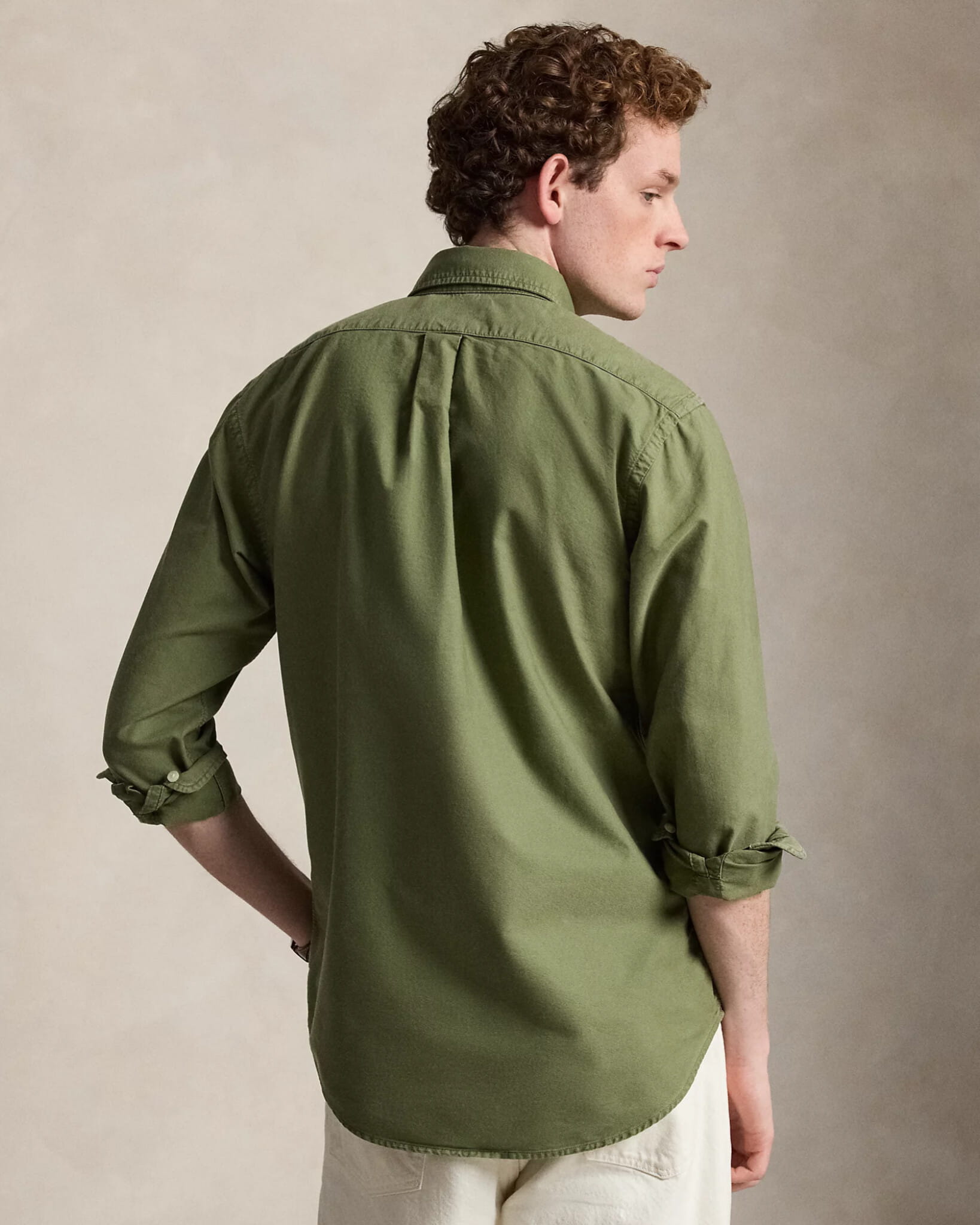 Classic Fit Garment-Dyed Oxford Shirt (Garden Trail)