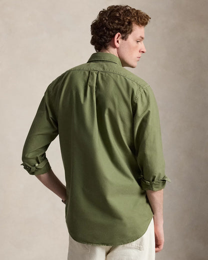 Classic Fit Garment-Dyed Oxford Shirt (Garden Trail)
