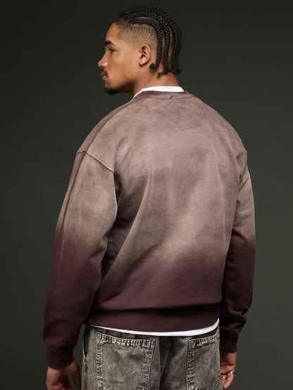 Ombre Crew Neck Shirt (Wine Gradient)