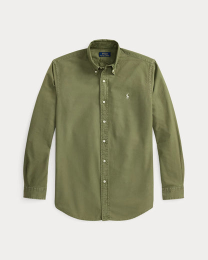 Classic Fit Garment-Dyed Oxford Shirt (Garden Trail)