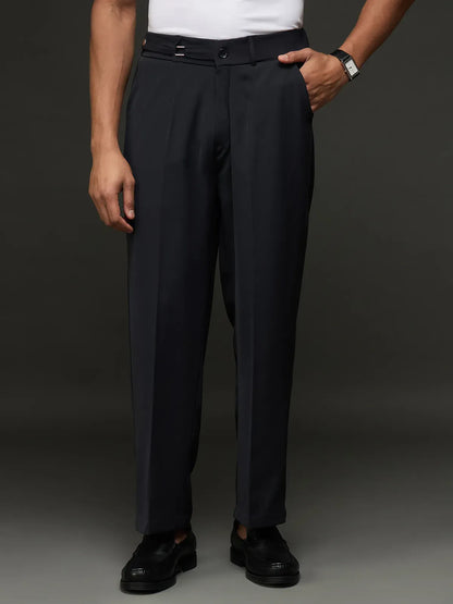 Casual Cargo Trouser With Belt (Black)