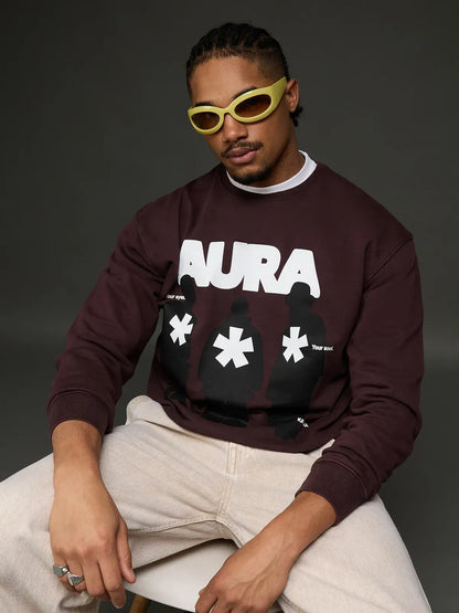 Aura Graphic Sweatshirt (Wine)