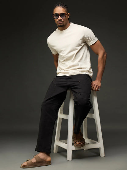 Casual Cargo Pant With Multiple Pockets (Black)
