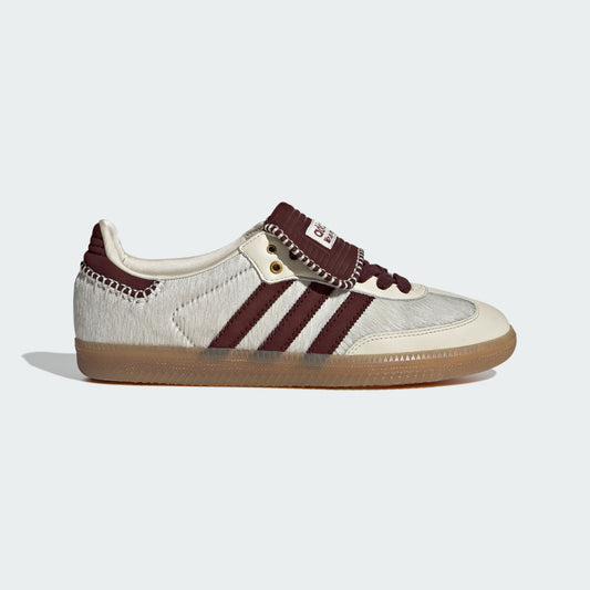 WALES BONNER SAMBA PONY TONAL LOW TRAINERS (CREAM WHITE/MYSTERY BROWN/CREAM WHITE)