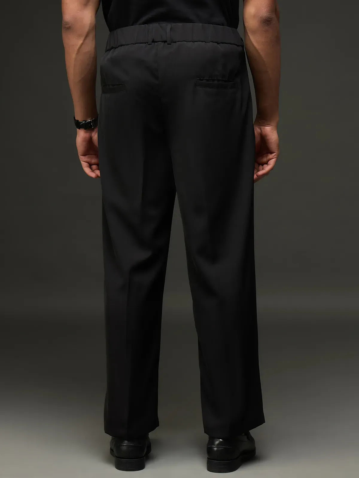 Pleated Formal Trousers (Black)