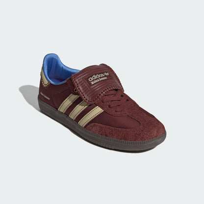 WALES BONNER SAMBA NYLON LOW TRAINERS (BROWN/SANDY BEIGE/LUCKY BLUE)