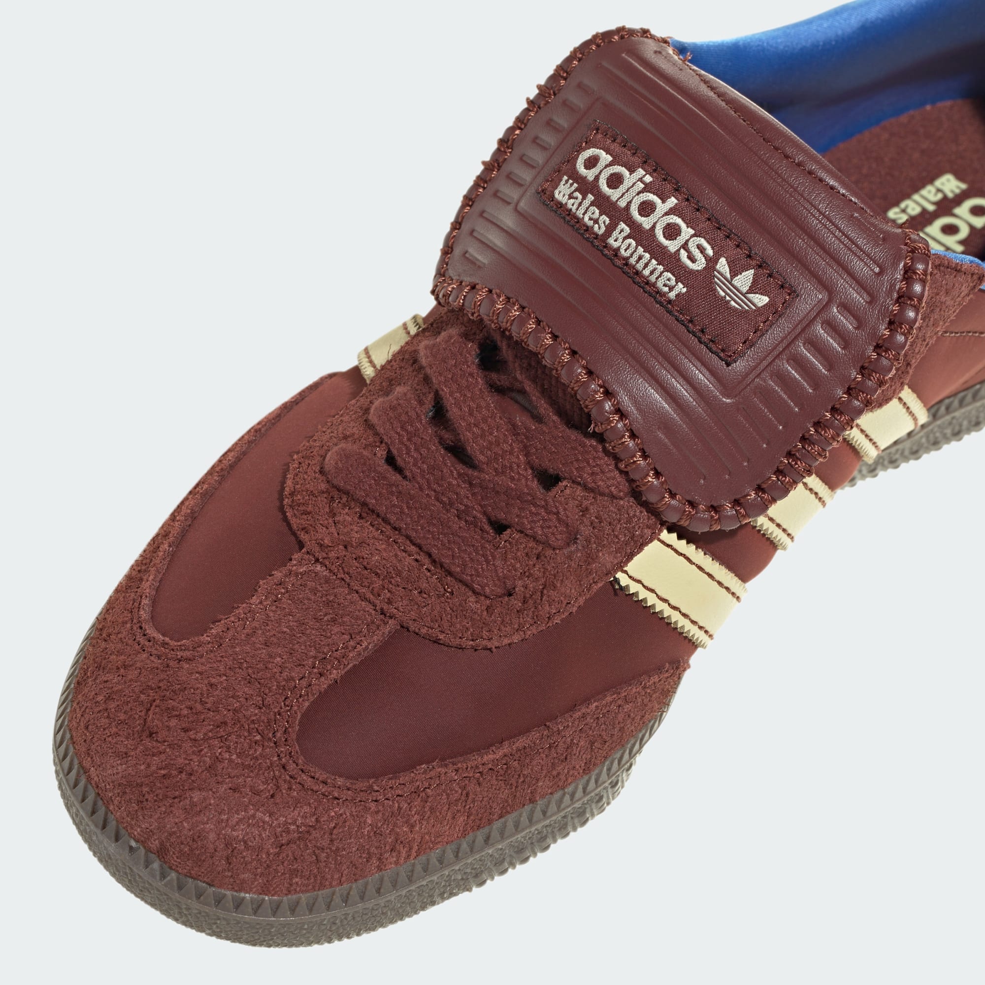 WALES BONNER SAMBA NYLON LOW TRAINERS (BROWN/SANDY BEIGE/LUCKY BLUE)