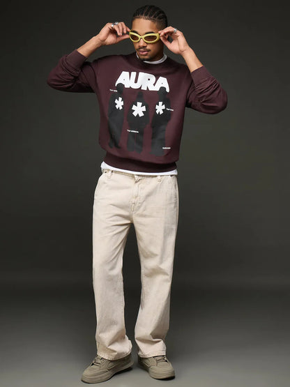 Aura Graphic Sweatshirt (Wine)