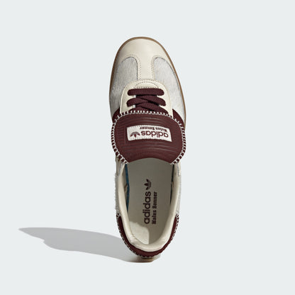 WALES BONNER SAMBA PONY TONAL LOW TRAINERS (CREAM WHITE/MYSTERY BROWN/CREAM WHITE)
