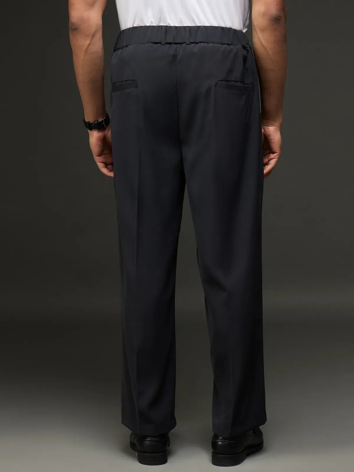 Casual Cargo Trouser With Belt (Black)