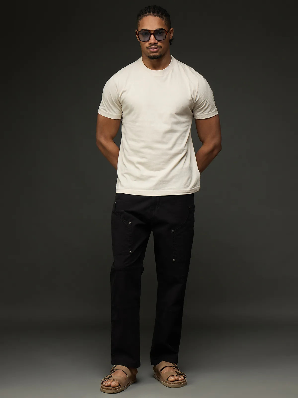 Casual Cargo Pant With Multiple Pockets (Black)