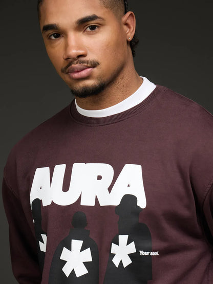 Aura Graphic Sweatshirt (Wine)