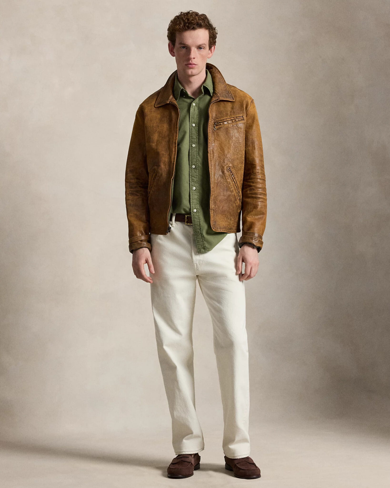 Classic Fit Garment-Dyed Oxford Shirt (Garden Trail)