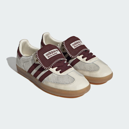 WALES BONNER SAMBA PONY TONAL LOW TRAINERS (CREAM WHITE/MYSTERY BROWN/CREAM WHITE)