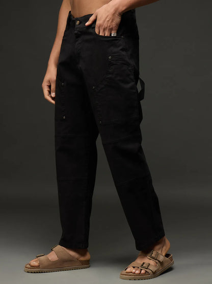 Casual Cargo Pant With Multiple Pockets (Black)