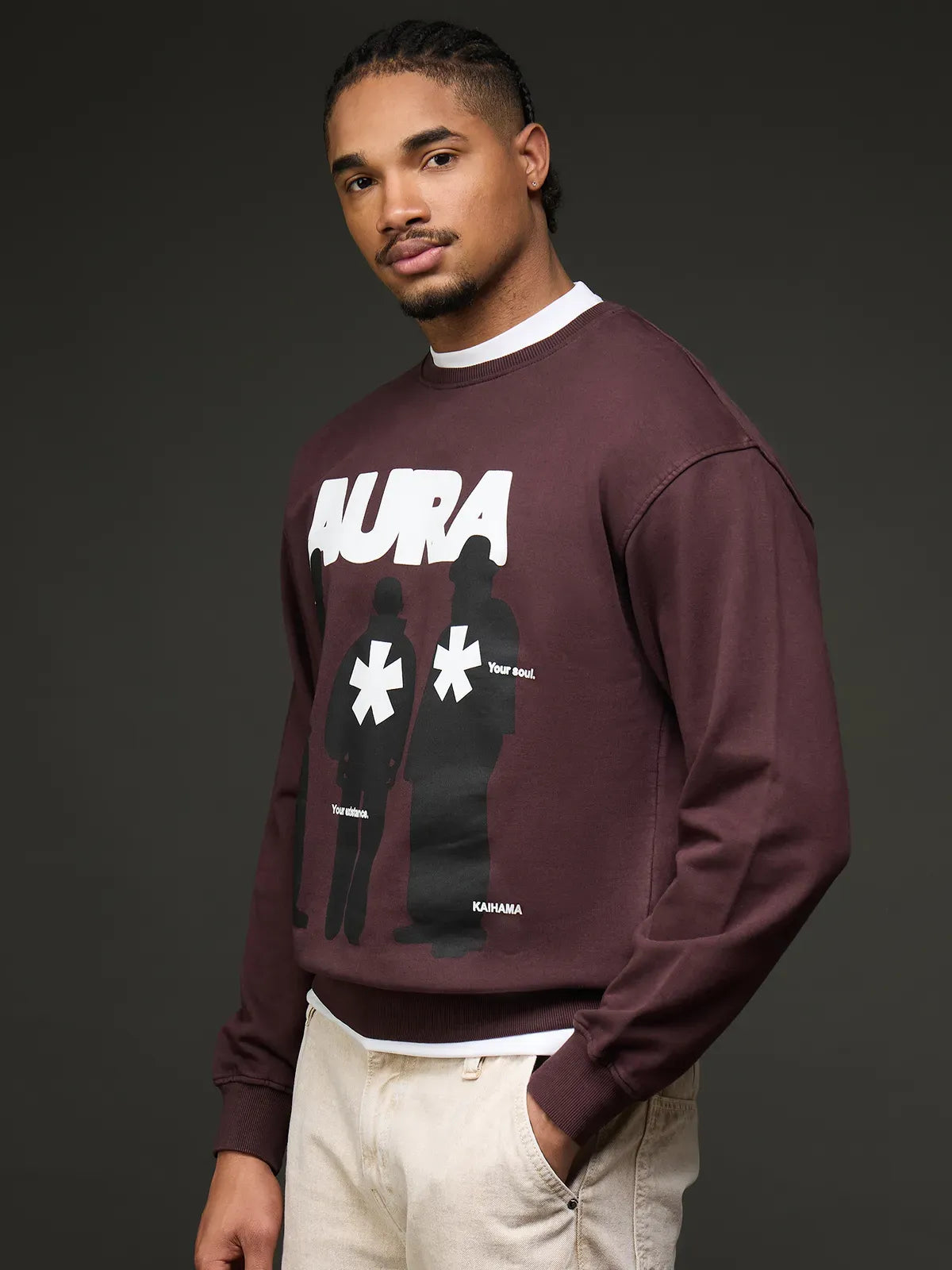 Aura Graphic Sweatshirt (Wine)
