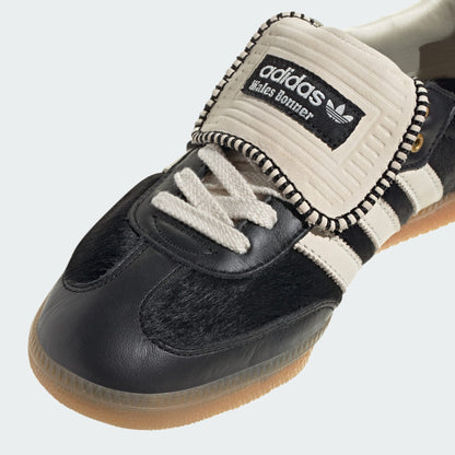WALES BONNER SAMBA PONY TONAL LOW TRAINERS (CORE BLACK/CREAM WHITE/CREAM WHITE)