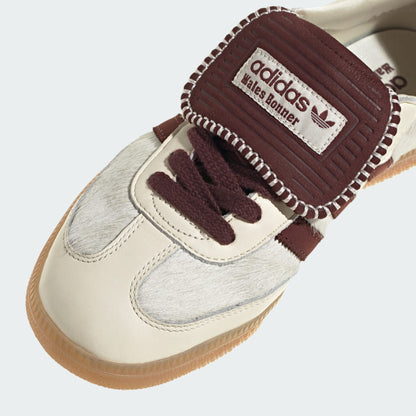 WALES BONNER SAMBA PONY TONAL LOW TRAINERS (CREAM WHITE/MYSTERY BROWN/CREAM WHITE)