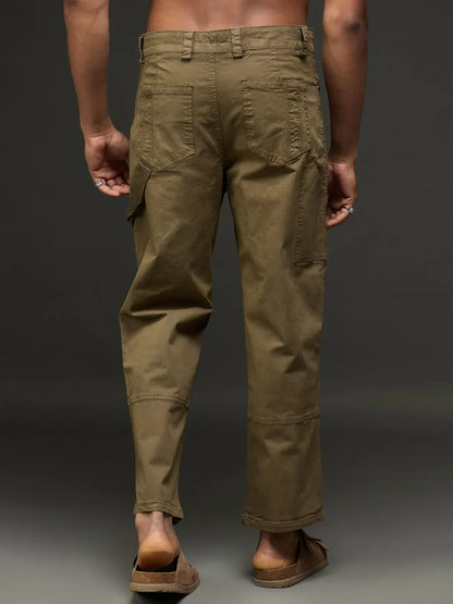 Casual Cargo Pant With Multiple Pockets (Olive)