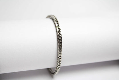 Obsidian Charcoal weave Bracelet stack