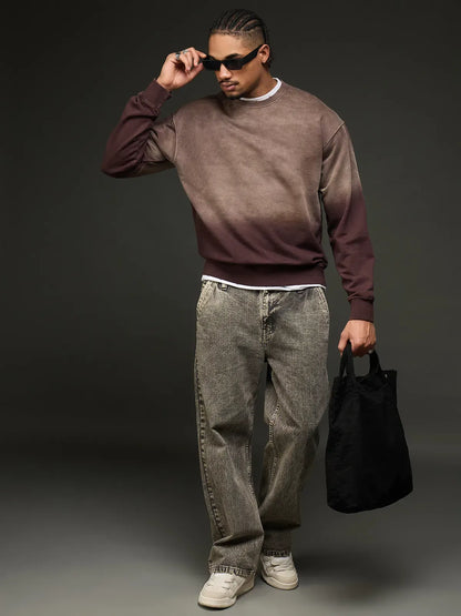 Ombre Crew Neck Shirt (Wine Gradient)